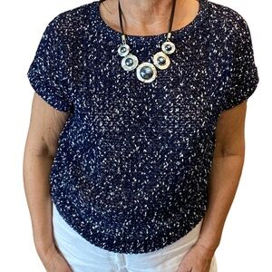 Elegant Navy Women's Sweater Blouse EUC Size M
Heidi Klum design